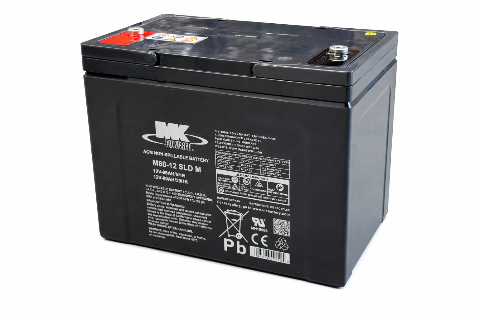 MK Battery Blei Akku M80-12 SLD M 