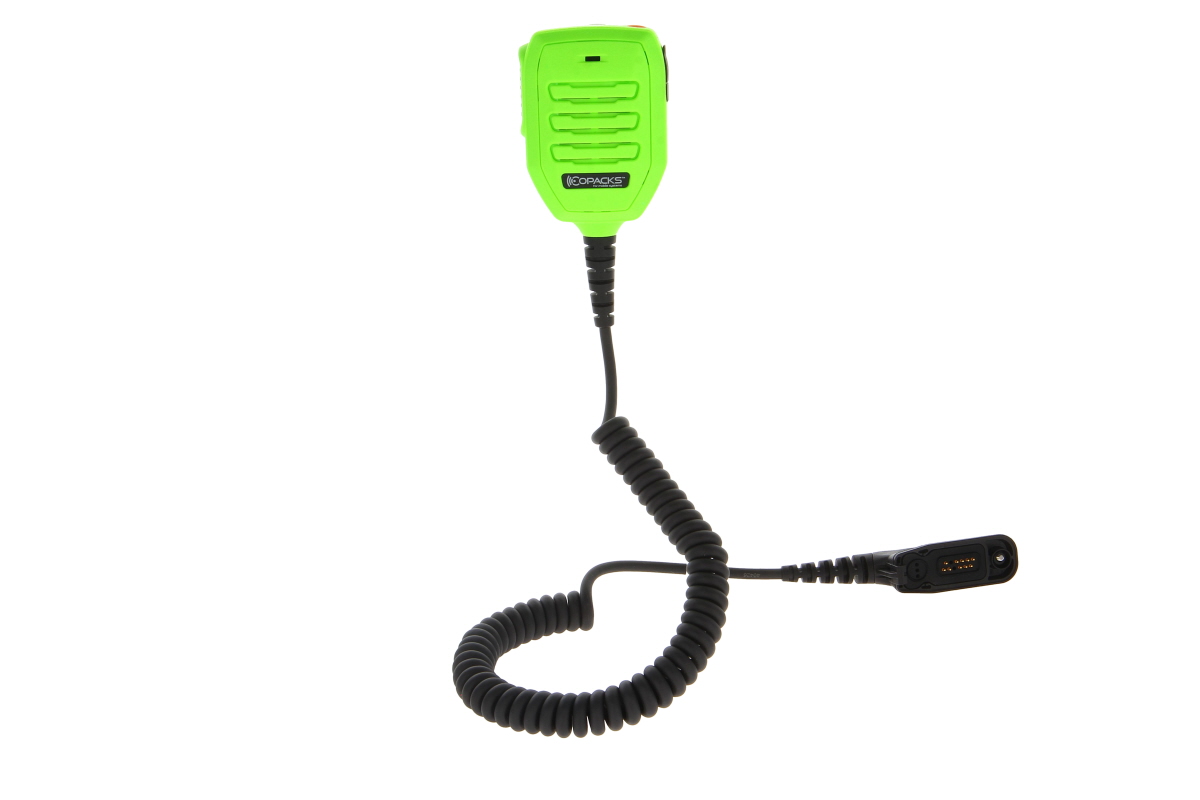 CoPacks speaker microphone GE-XMB7E Hi-Viz with emergency button suitable for Motorola MTP6650